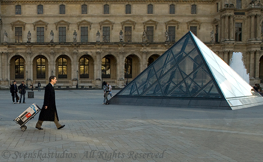 Crossing the Louvre